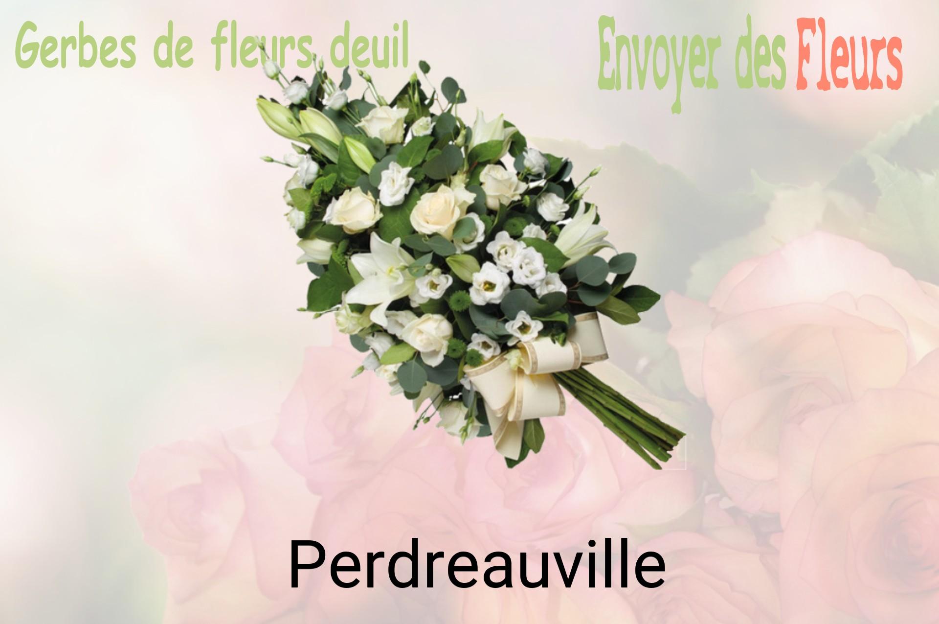 Gerbe de fleurs de deuil livrée à Perdreauville